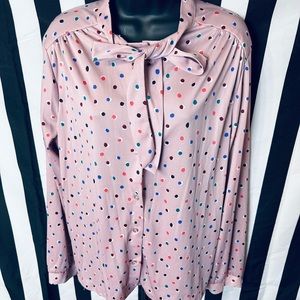 Ecco-too by Eccobay Vintage Polka Dot Blouse